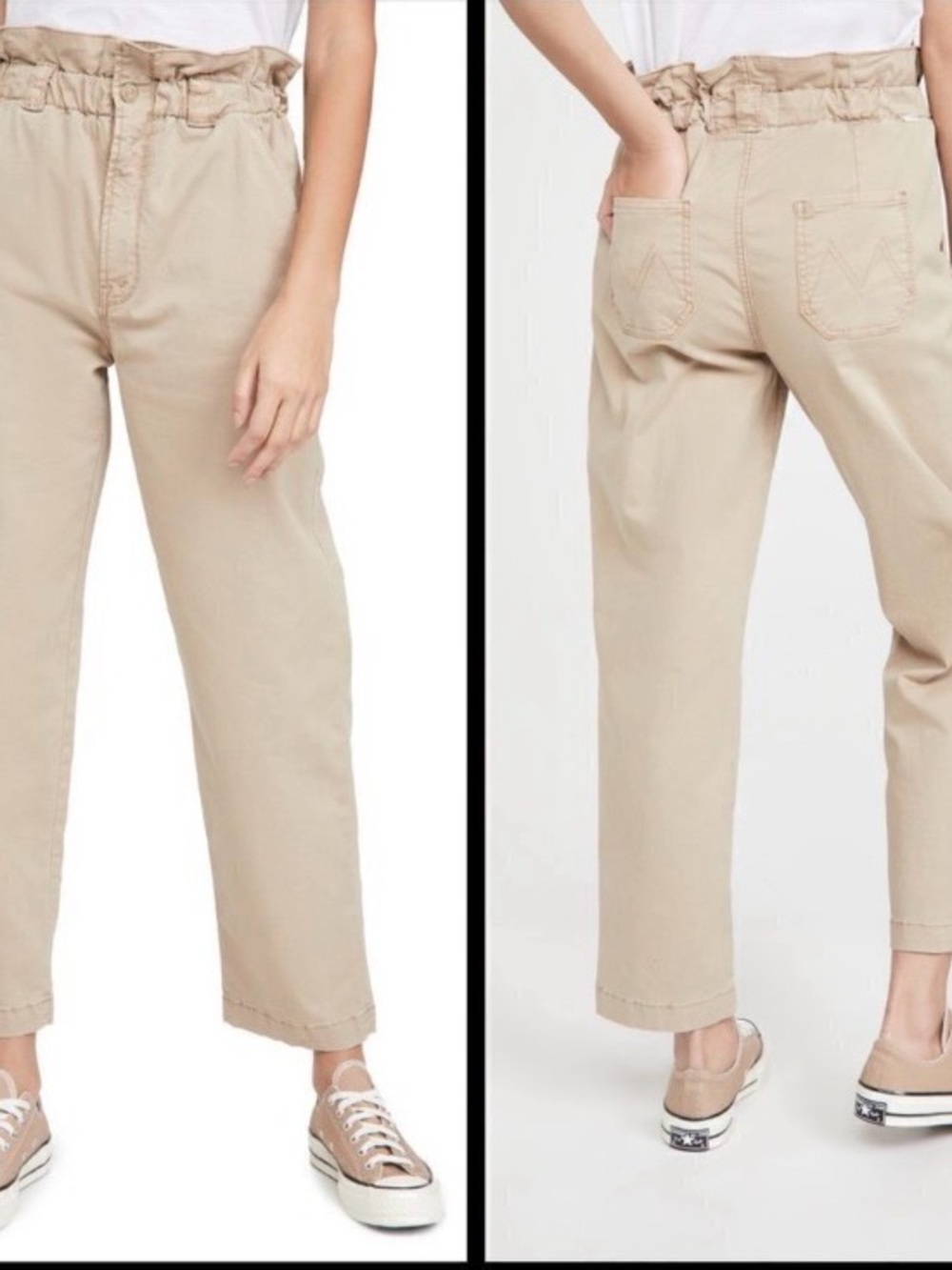 MOTHER Yoyo Ruffle Greaser Ankle Pants